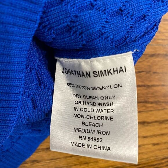 Jonathan Simkhai Ribbed blue knit pencil skirt - Picture 5 of 6